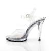 Fabulicious - FLAIR408 Sandale à bride à la cheville - Blanc/Couleur argent Product image